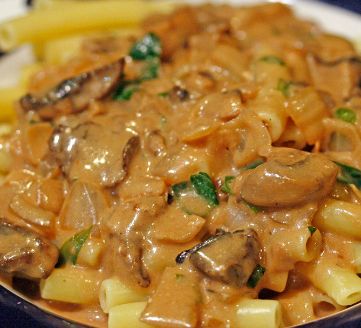 Butternut squash stroganoff