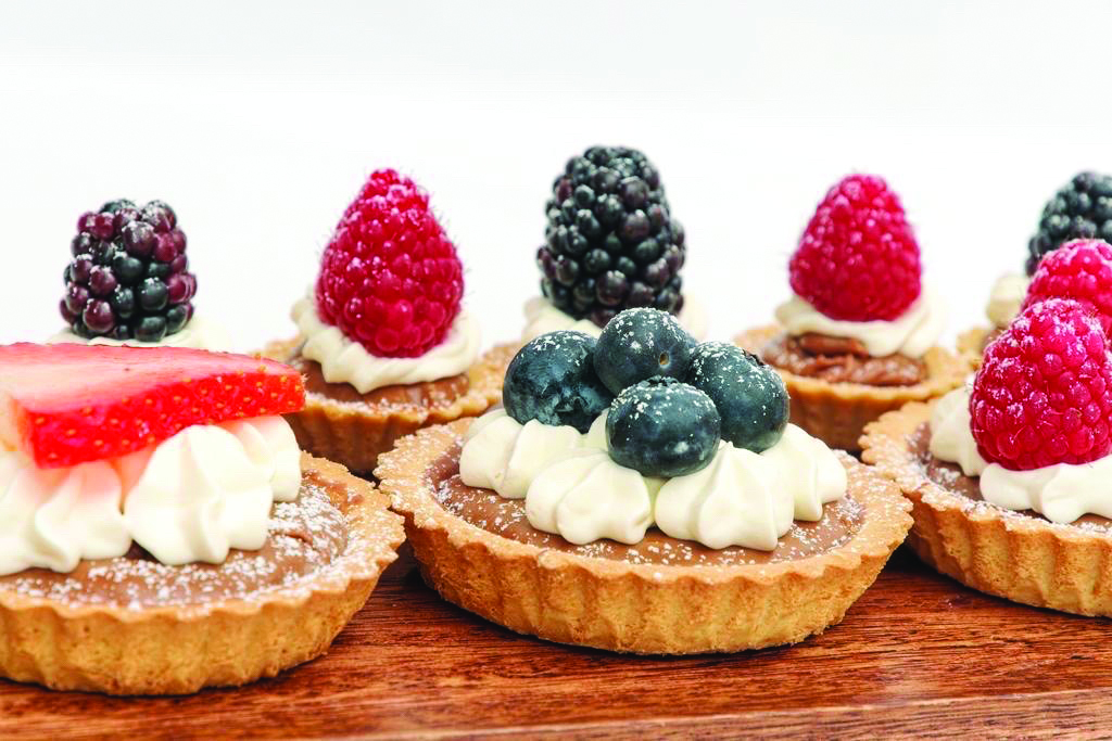 Chocolate-Caramel Fruit Tarts
